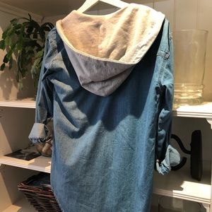 Jean jacket with hood